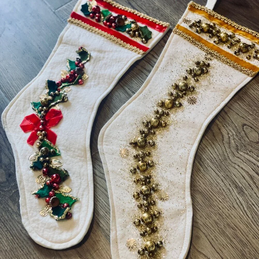 Vintage Handmade Christmas Stockings, 19